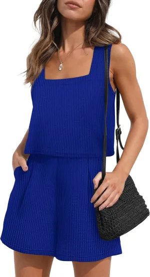 XIEERDUO Two Piece Set for Women Beach Vacation Clothes Summer Sets Travel Outfits Women Beach Fashion Matching Sets