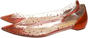 XYD Women Rhinestones Studded Ballet Flats Mesh Rivets Hidden Heels Slip On Pointed Toe Evening Dressy Shoes