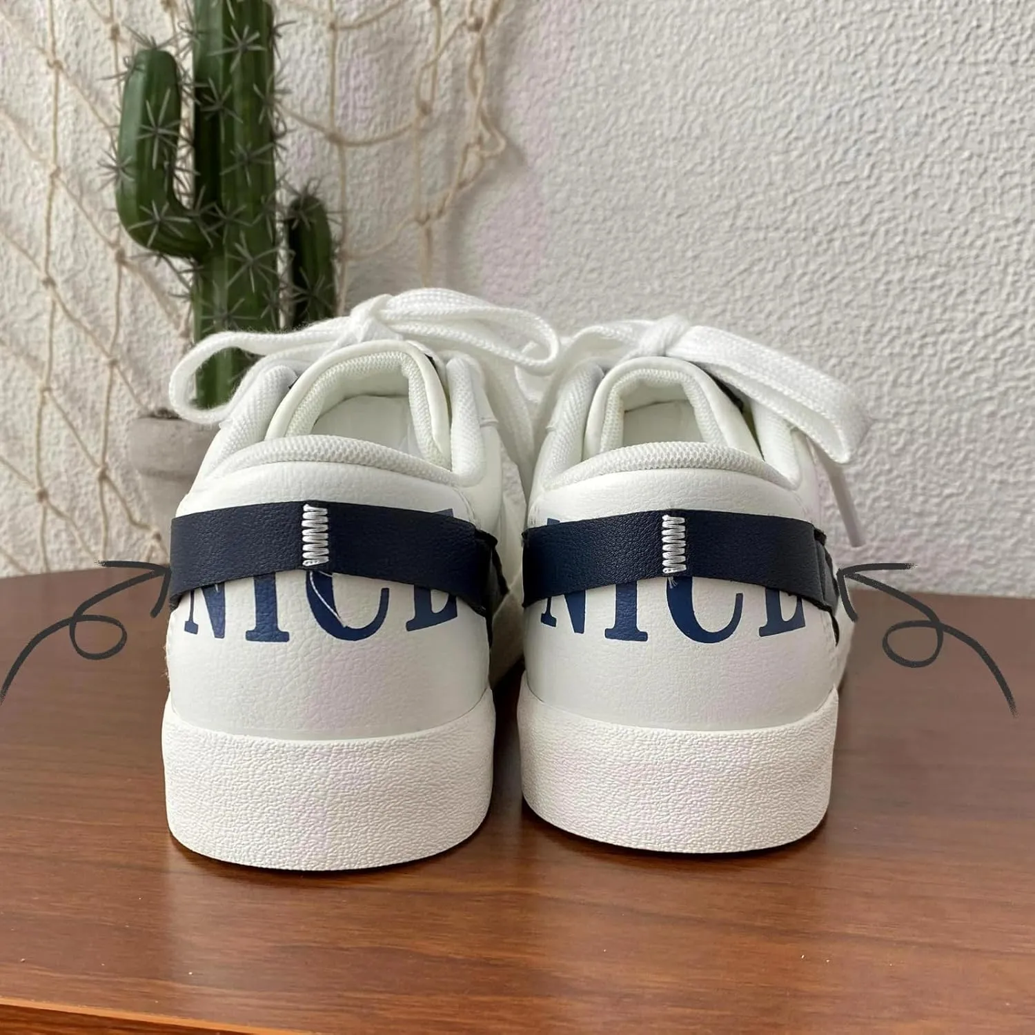 Y2K Cute Casual Sneakers for Women - Cute Plaid Shoes Chunky Rope Lace-up Fashion Comfortable White Shoes