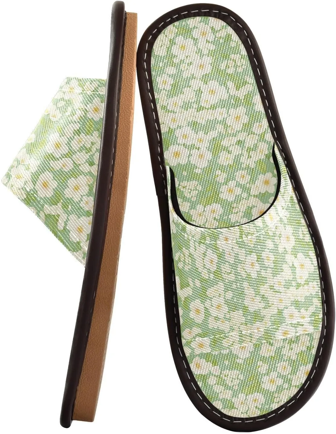 Yuiboo Cherry Blossoms Womens House Slippers Breathable Beach Sandals for Indoor Travel Indoor