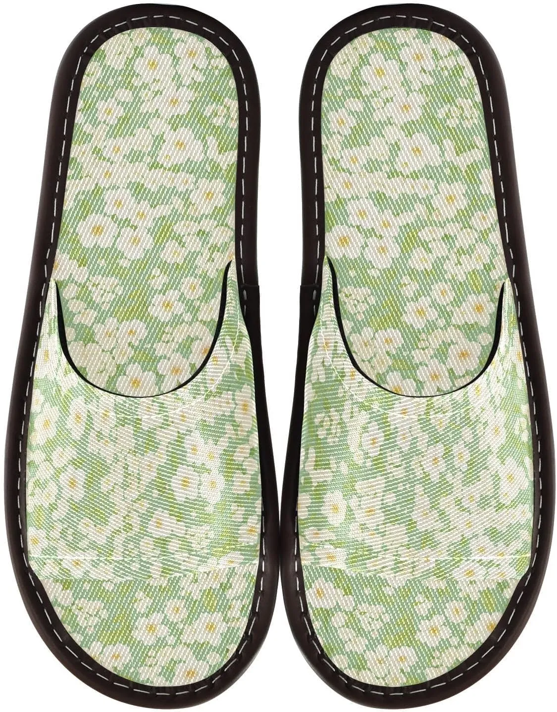 Yuiboo Cherry Blossoms Womens House Slippers Breathable Beach Sandals for Indoor Travel Indoor