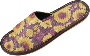 Yuiboo Glowing Sunflower Men Women House Slippers Breathable Beach Sandals for Home Indoor Bedroom