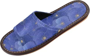 Yuiboo Large Blue Floral Petal Men Women House Slippers Ultralight Anti-slip Sandals for Indoor Travel Home