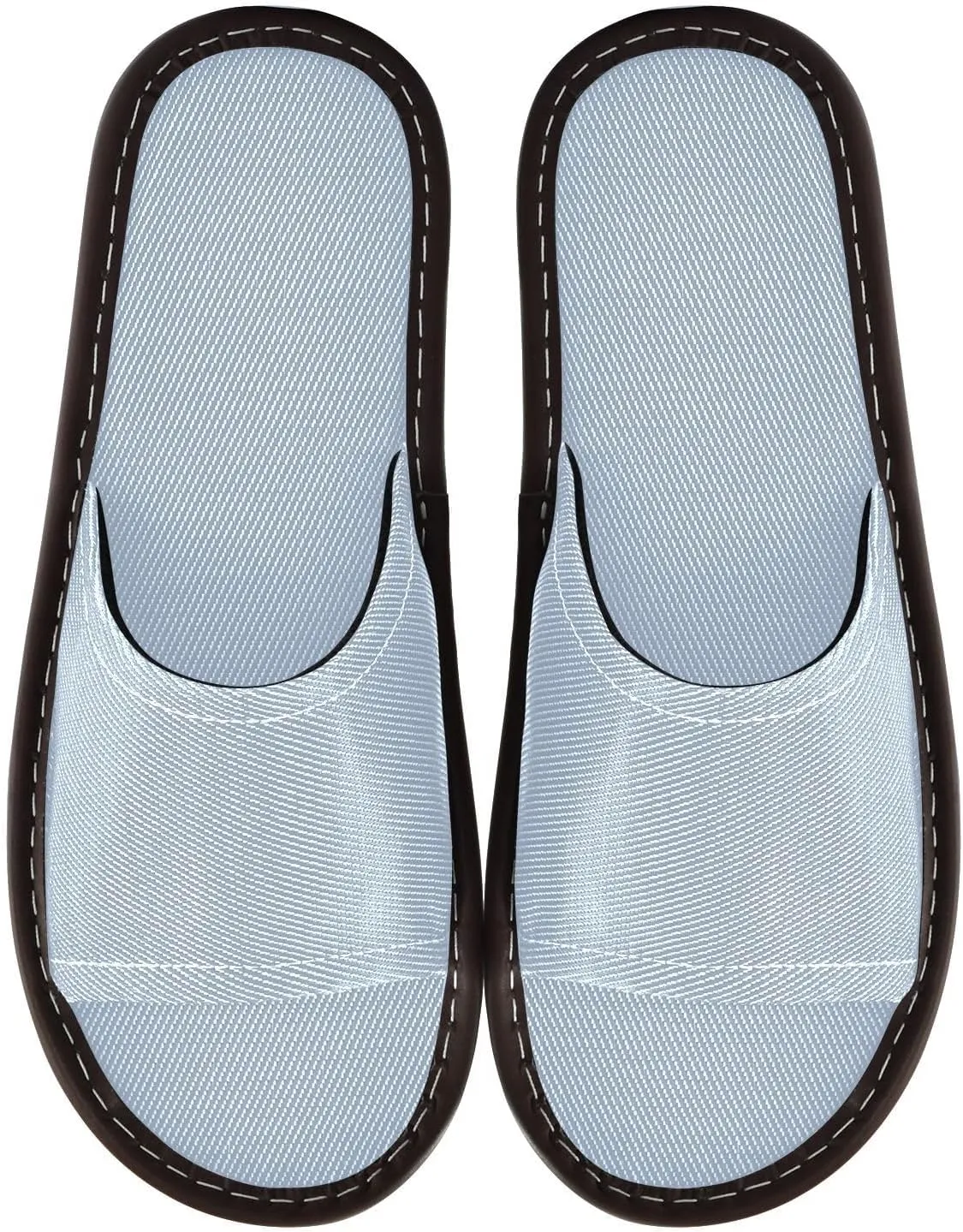 Yuiboo Light Steel Blue Womens Fashion Slippers Breathable Non Slip Sandals for Travel Hotel Bedroom