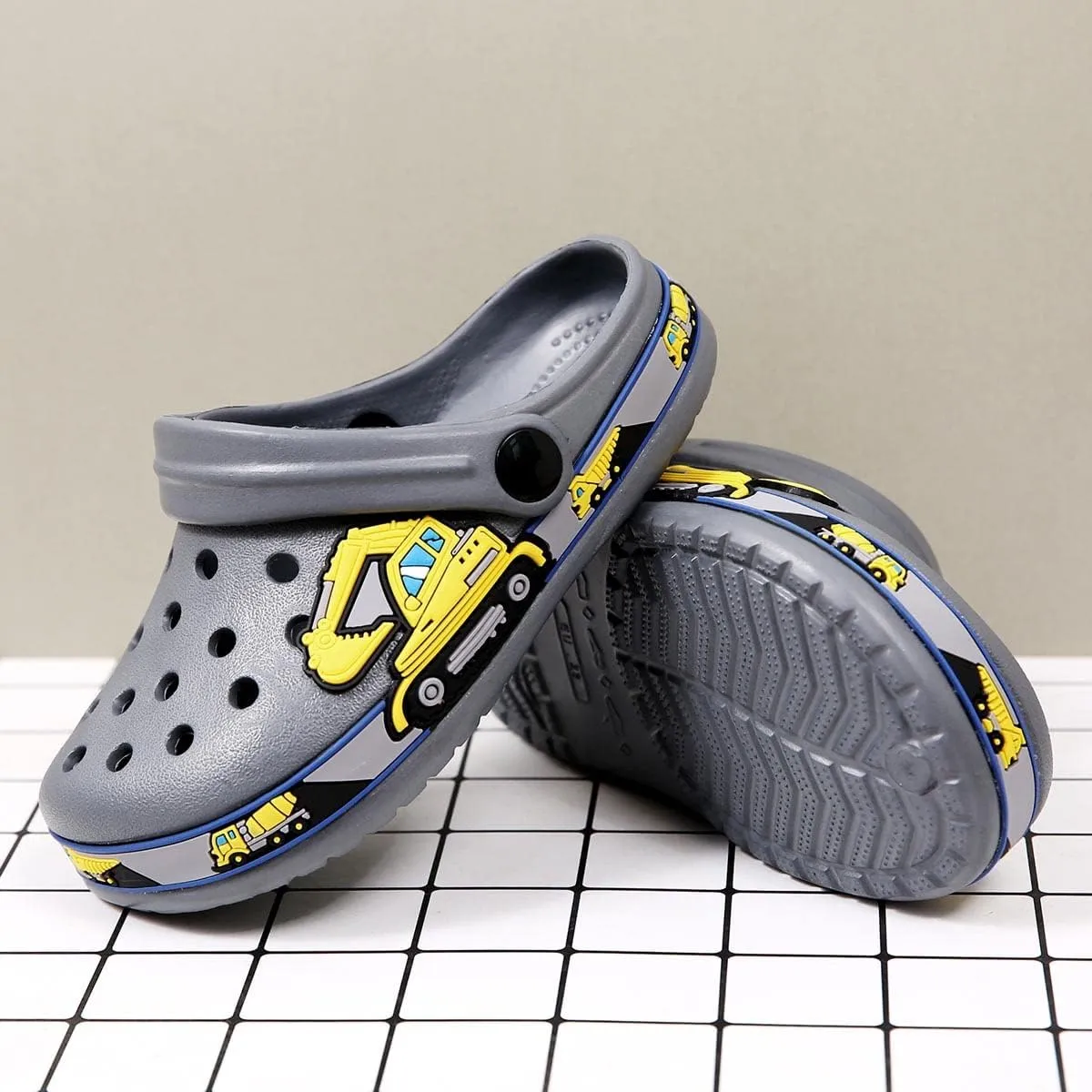 YUKTOPA Boys Girls Clogs Shoes Cartoon Slides Sandals Toddler Little Kid's Slip-on Garden Shoes Lightweight Beach Pool Shower Slippers