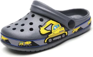 YUKTOPA Boys Girls Clogs Shoes Cartoon Slides Sandals Toddler Little Kid's Slip-on Garden Shoes Lightweight Beach Pool Shower Slippers