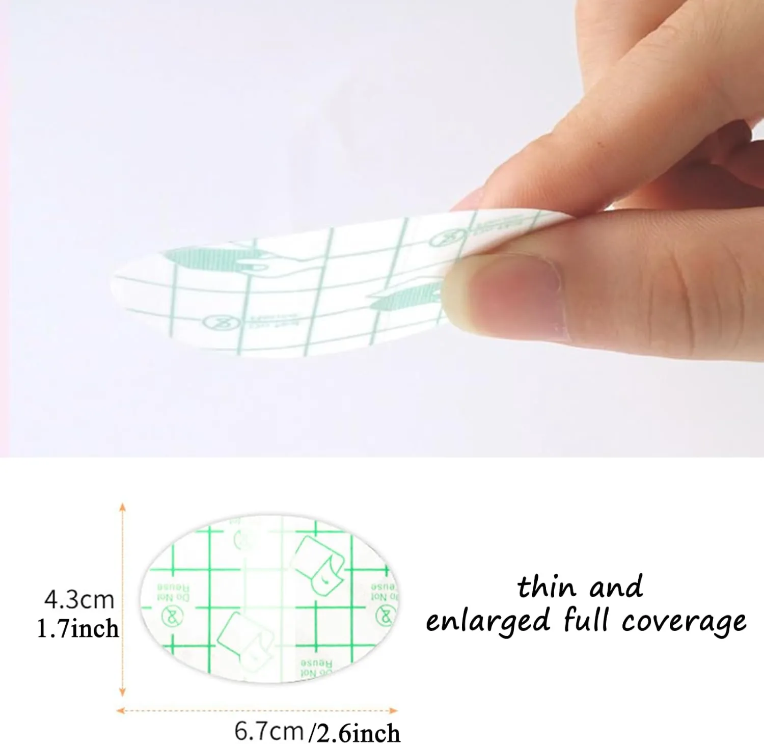 Zealburst Self Adhesive Invisible Heel Anti-Wear Sticker 50/100/150/200PCS, Waterproof Anti Wear Foot Care Heel Protection Pad, Heels Stickers Transparent Thin for High Heels (100PCS, 1.7×2.6in)