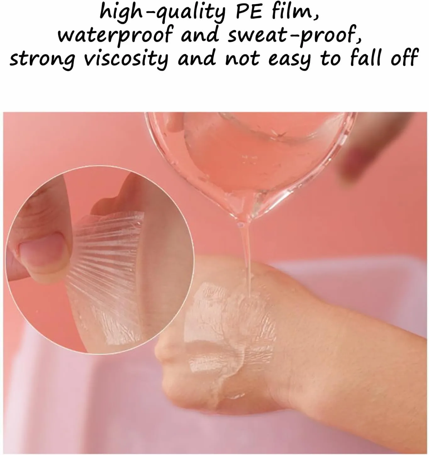 Zealburst Self Adhesive Invisible Heel Anti-Wear Sticker 50/100/150/200PCS, Waterproof Anti Wear Foot Care Heel Protection Pad, Heels Stickers Transparent Thin for High Heels (100PCS, 1.7×2.6in)