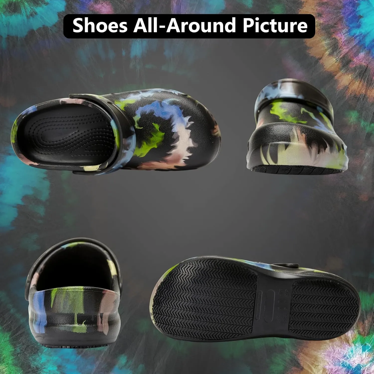 ZEENXIUYA Unisex Non Slip Work Chef Shoes Waterproof Closed Toe Kitchen Clogs Restaurante Food Service Garden Nurse Black