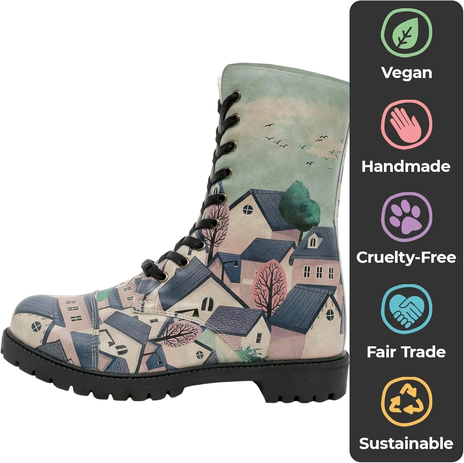 Zipsy Boots for Women - Handmade and Vegan Leather Mid Calf Boots for Women